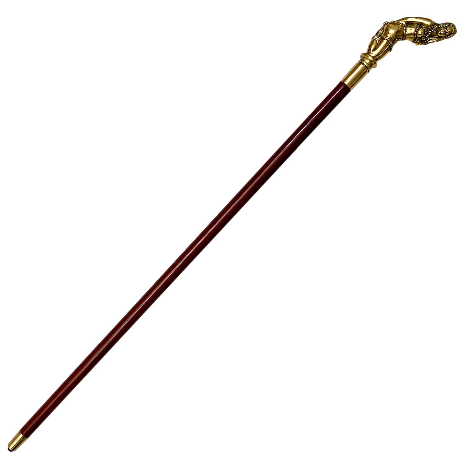 Spazierstock Bronzeskulptur Frau Seil Gehstock Flanierstock Antik-Stil - 93cm