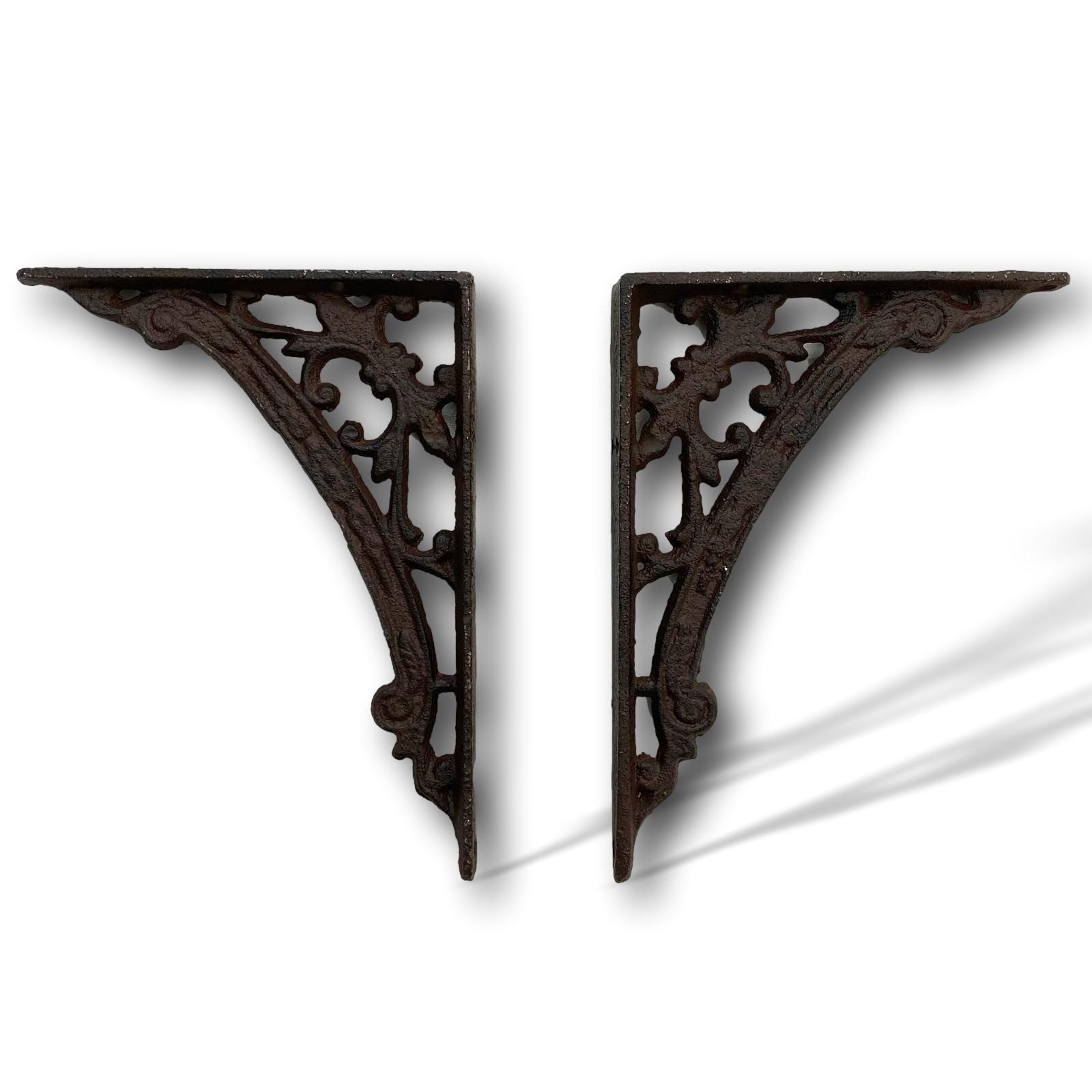 2xJP-66-2a 2x Regalhalter Regalstütze Regalkonsole Regal Halter antik Stil Eisen iron