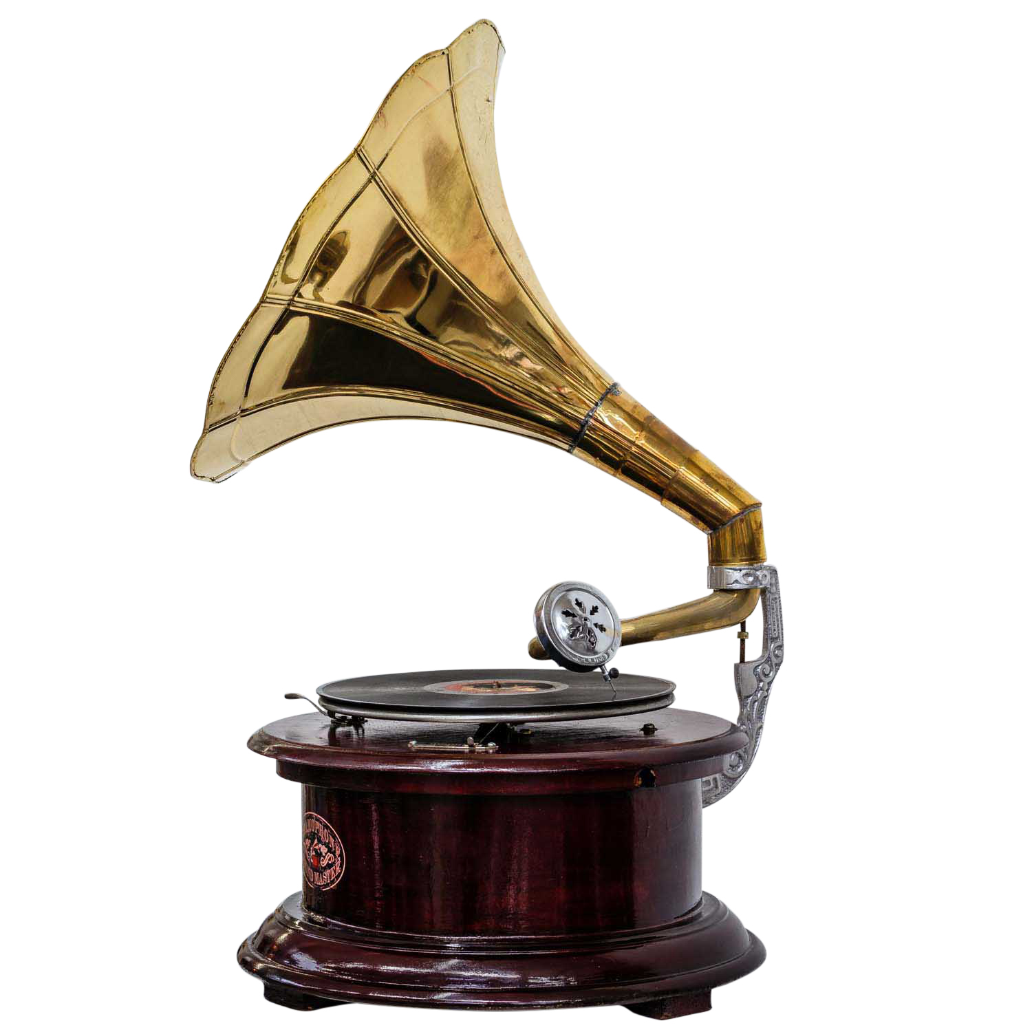 09 Nostalgie Grammophon rund Dekoration Trichter Grammofon Antik Stil (h2)