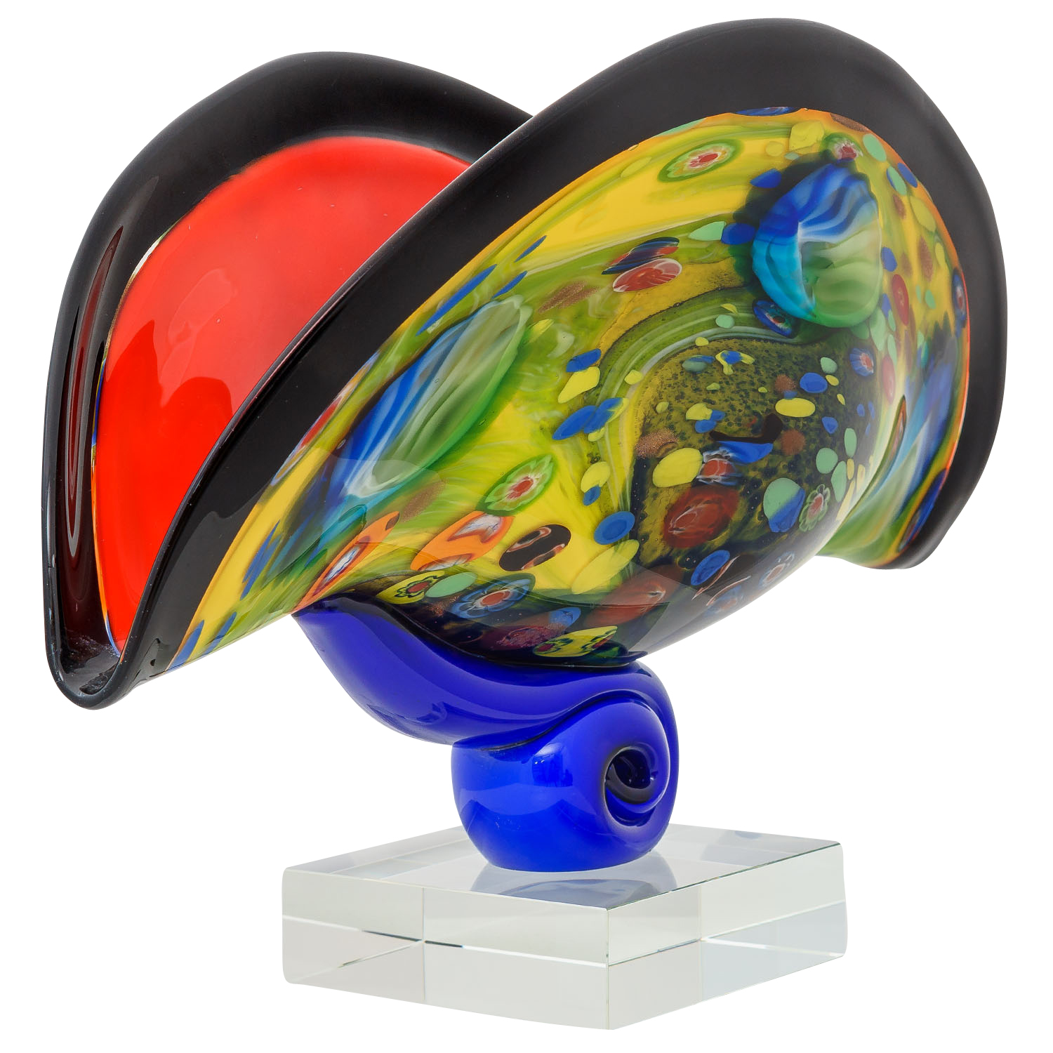 GL226-5 Glasschale im Italien Murano antik Stil Breite 43cm 6kg Glas Schale glass bowl