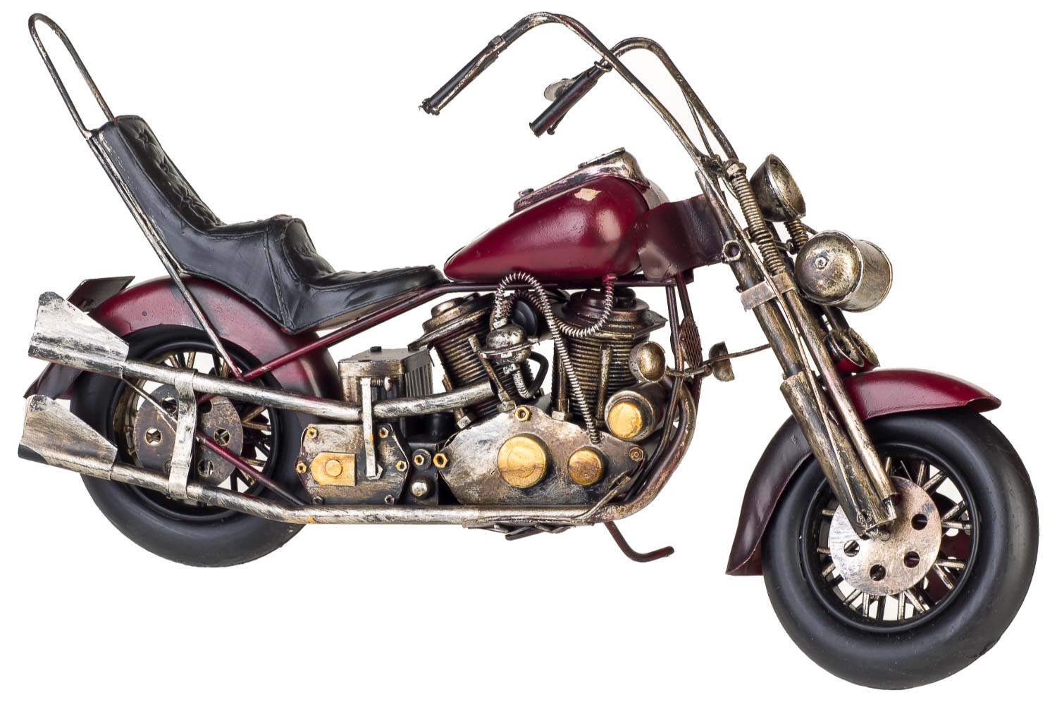 BL-268-02 Modell Chopper Modellmotorrad Motorrad Nostalgie Blech Metall Antik-Stil 41cm