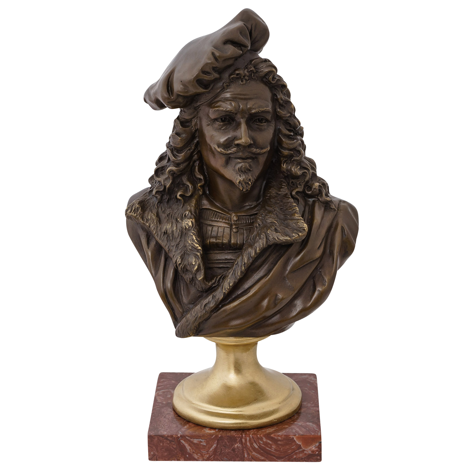 BE-73-2 Bronzefigur Rembrandt Harmenszoon van Rijn Künstler Barock Büste Skulptur Bronze