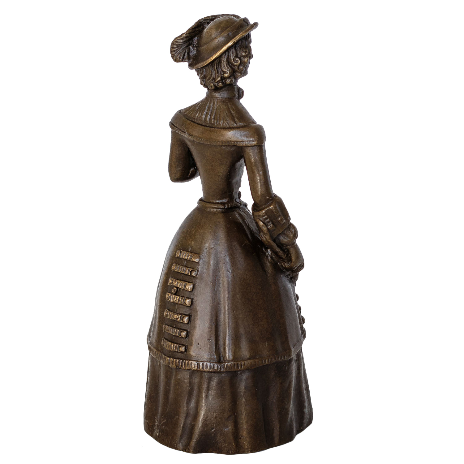 KF-38-3 Bronzeskulptur Tischglocke Glocke Frau im Antik-Stil Bronze Figur Statuen 14cm