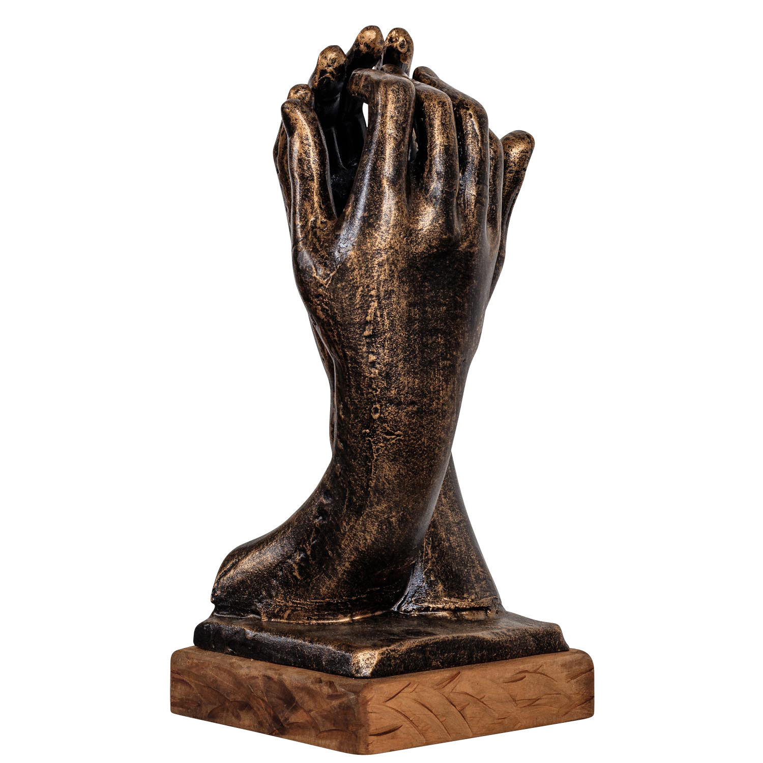 Eisenfigur Hand die Kathedrale nach Rodin Figur Skulptur Antik-Stil 40cm Replik