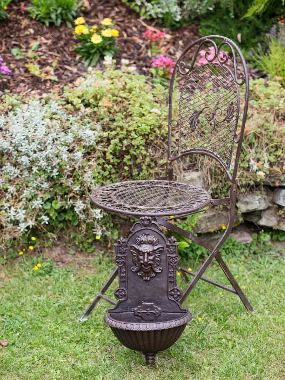 JP-67-2 WASCHBECKEN WANDBRUNNEN FABELWESEN EISEN ANTIK STIL BRUNNEN WASCHPLATZ BECKEN