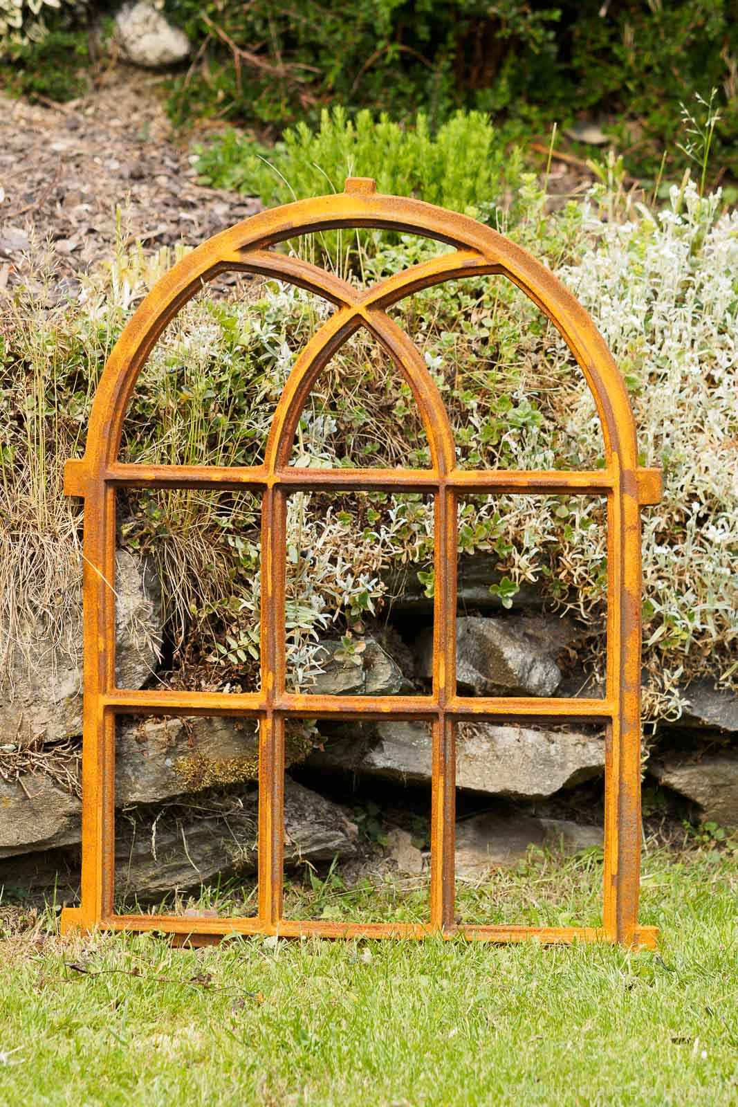 Nostalgie Stallfenster Fenster 72x58cm Eisen Gusseisen antik Stil Rost Rahmen