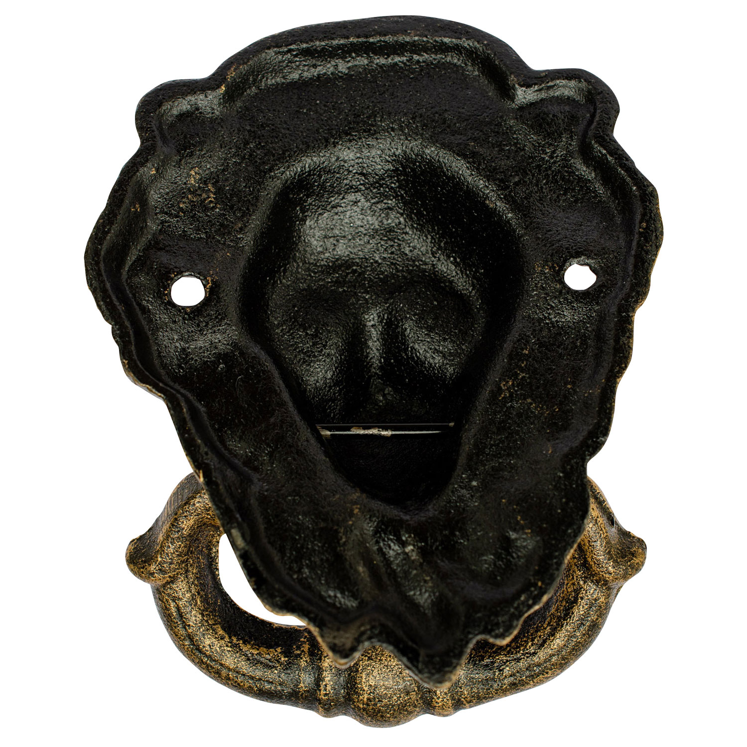 KL-76-5 Türklopfer Löwe Türbeschlag Tür Eisen Figur Skulptur im Antik-Stil 16cm