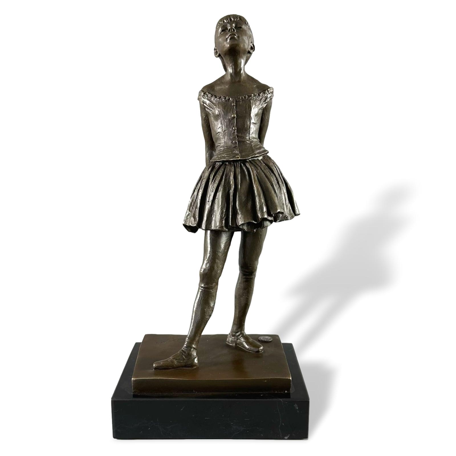 Bronzeskulptur Kopie nach Degas Tänzerin Ballerina Ballett Replik Skulptur 38cm