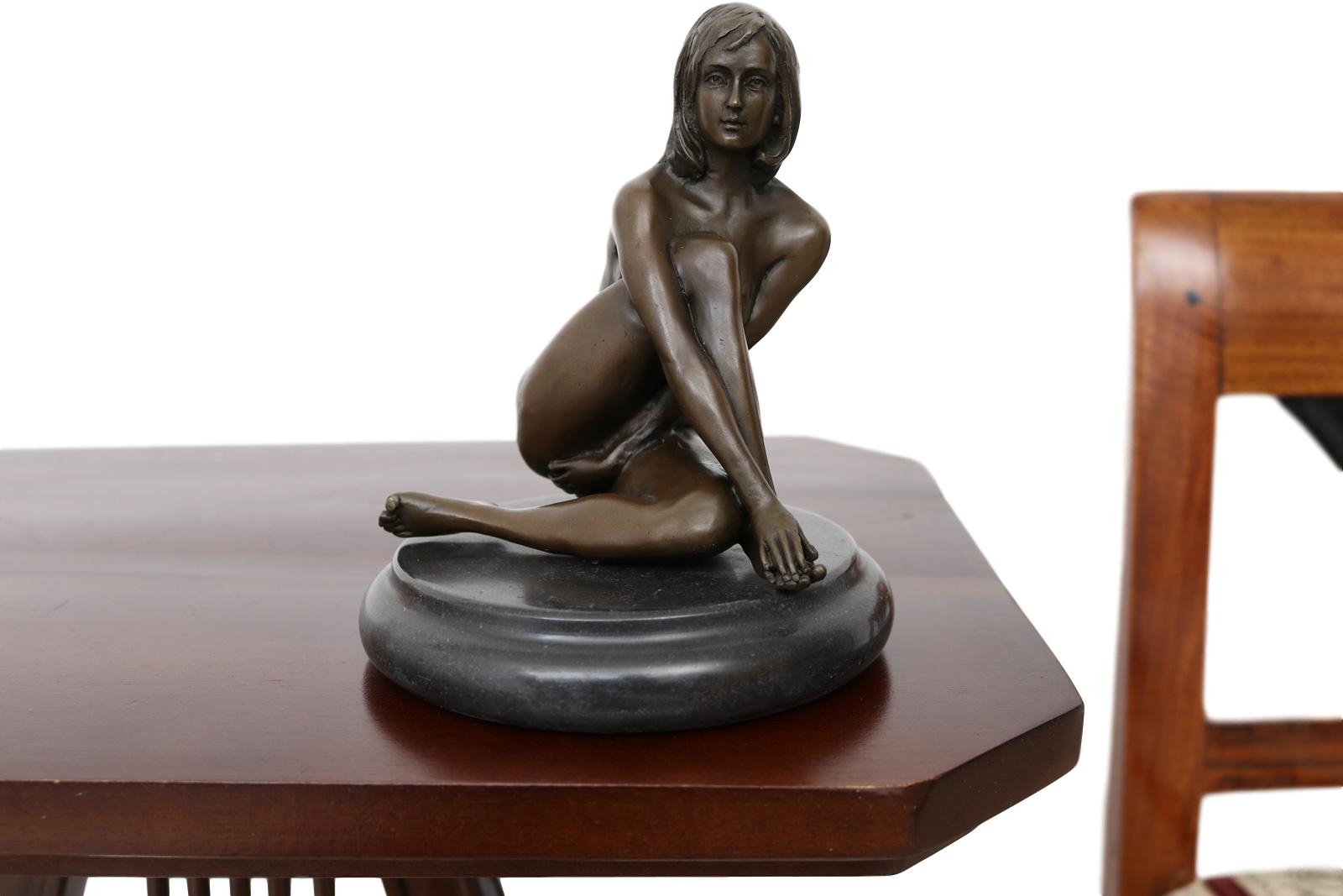 KF-49-103 Bronzeskulptur Erotik erotische Kunst Frau Antik-Stil Bronze Figur Statue 17cm