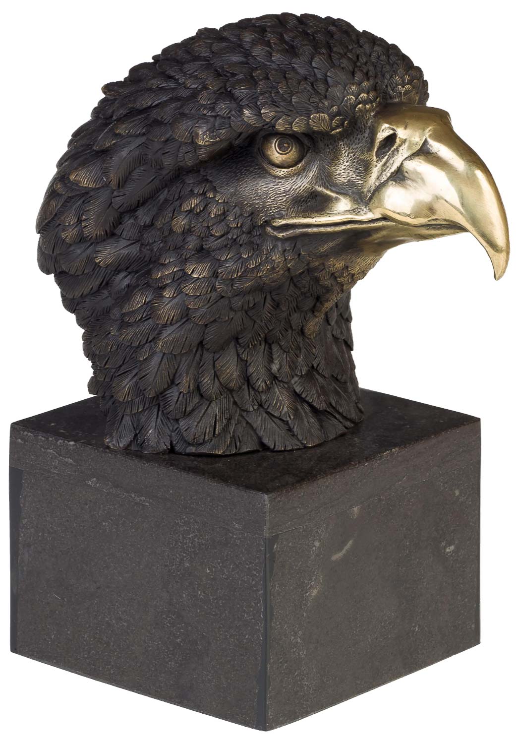 FA-100-02 Bronzeskulptur Adler Büste Bronze Figur Statue im Antik-Stil 28cm