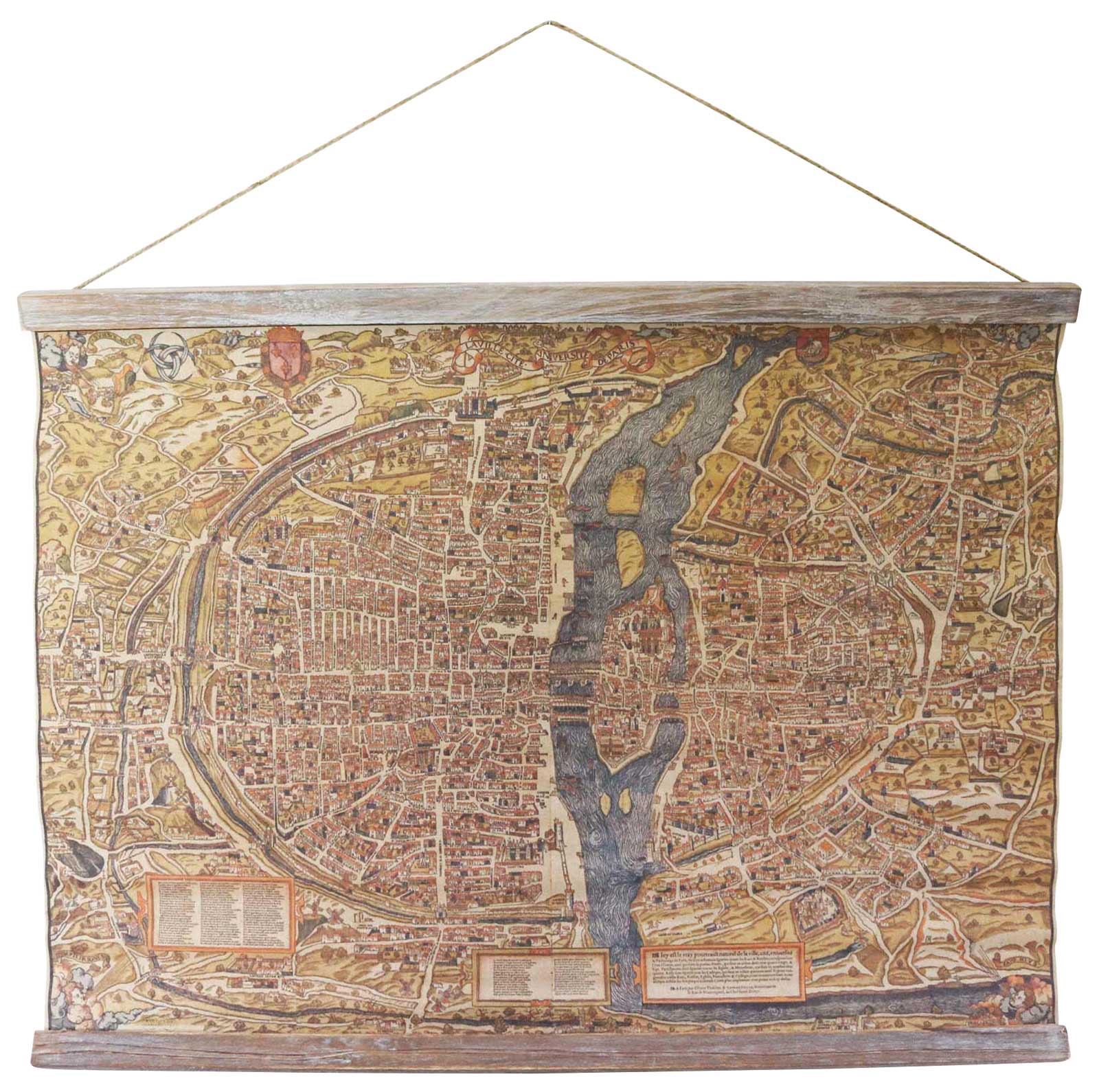 SJ-6_1 Landkarte Weltkarte historische Karte Wandkarte Antik-Stil Paris Frankreich