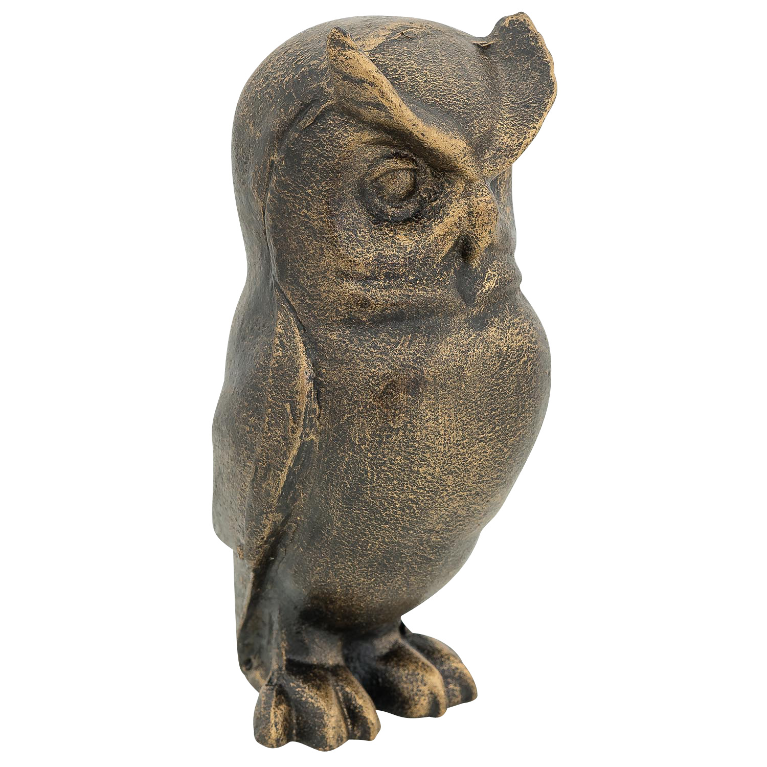 TX-261-4 Figur Eule Kauz Uhu Vogel Skulptur Eisen Dekoration Antik-Stil 16cm