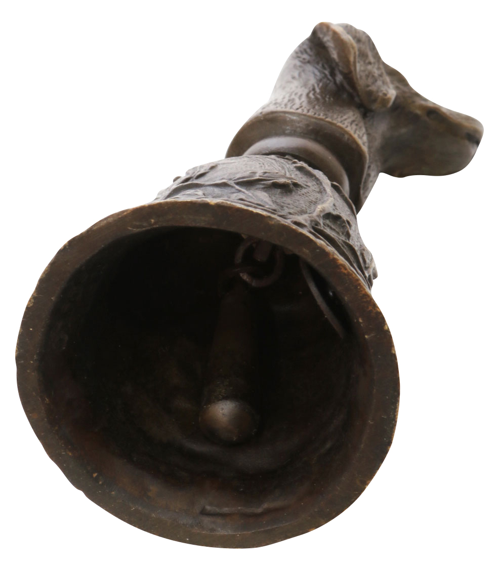 IMG_8770 Tischglocke Hund Handglocke Glocke Bronzeskulptur Antik-Stil Bronze Figur