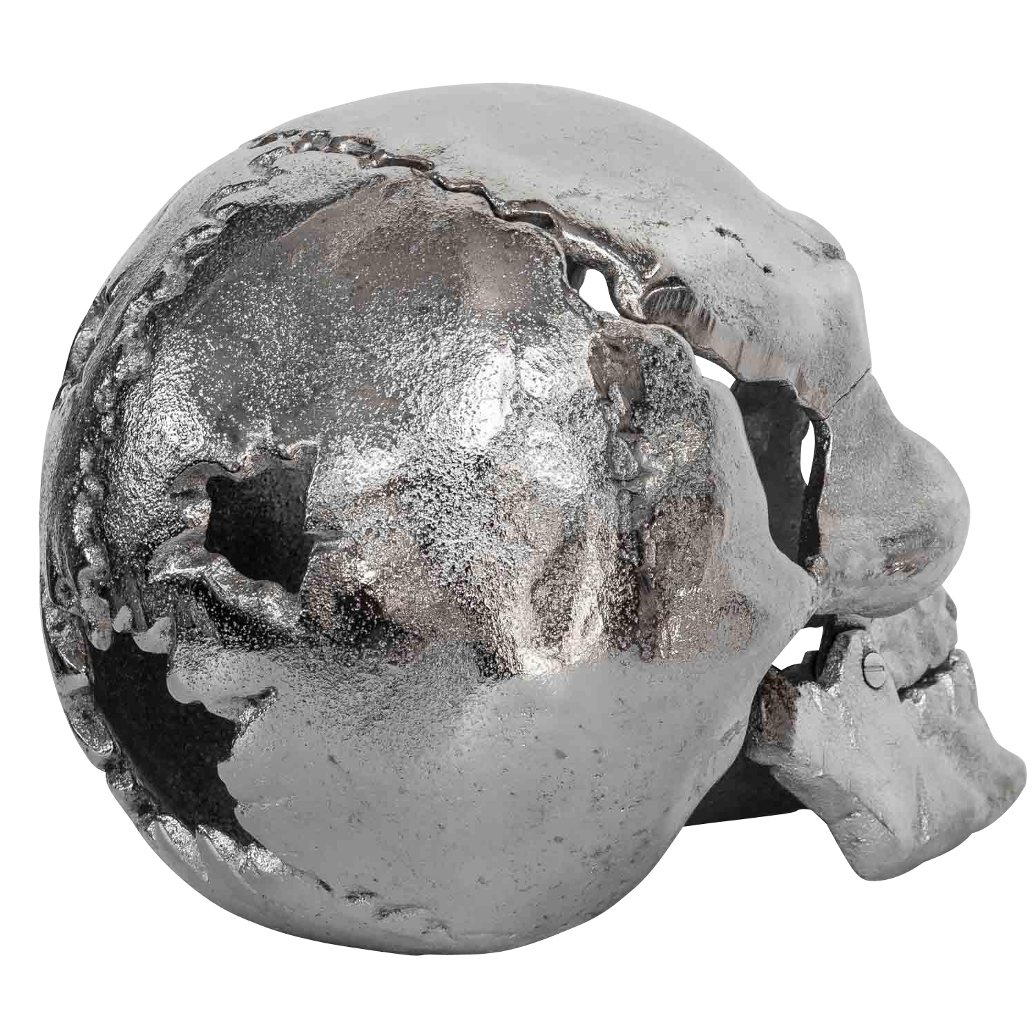 NG-88-6 Eisenfigur Totenkopf Figur Skulptur Eisen Antik-Stil 25cm (b)