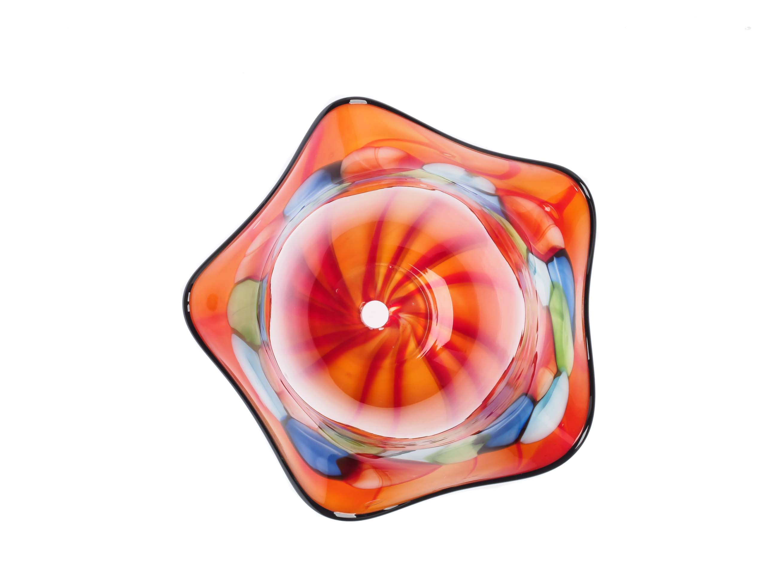 GS3003-2 Lampenschirm Tischlampe Lampe Glas Glasschirm Murano Stil glass lampshade orange