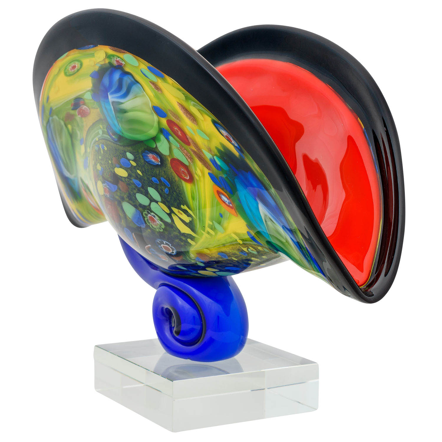 GL226-6 Glasschale im Italien Murano antik Stil Breite 43cm 6kg Glas Schale glass bowl