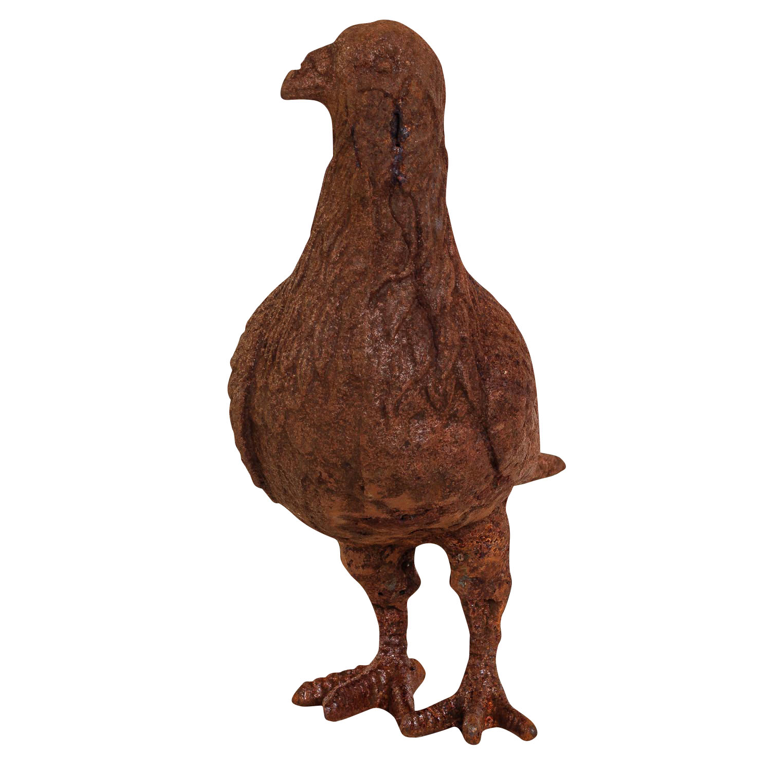 aubaho-F01-R-1 Gartenskulptur Vogel Figur Eisen Tier Garten Rost Eisenfigur Skulptur Antik-Stil