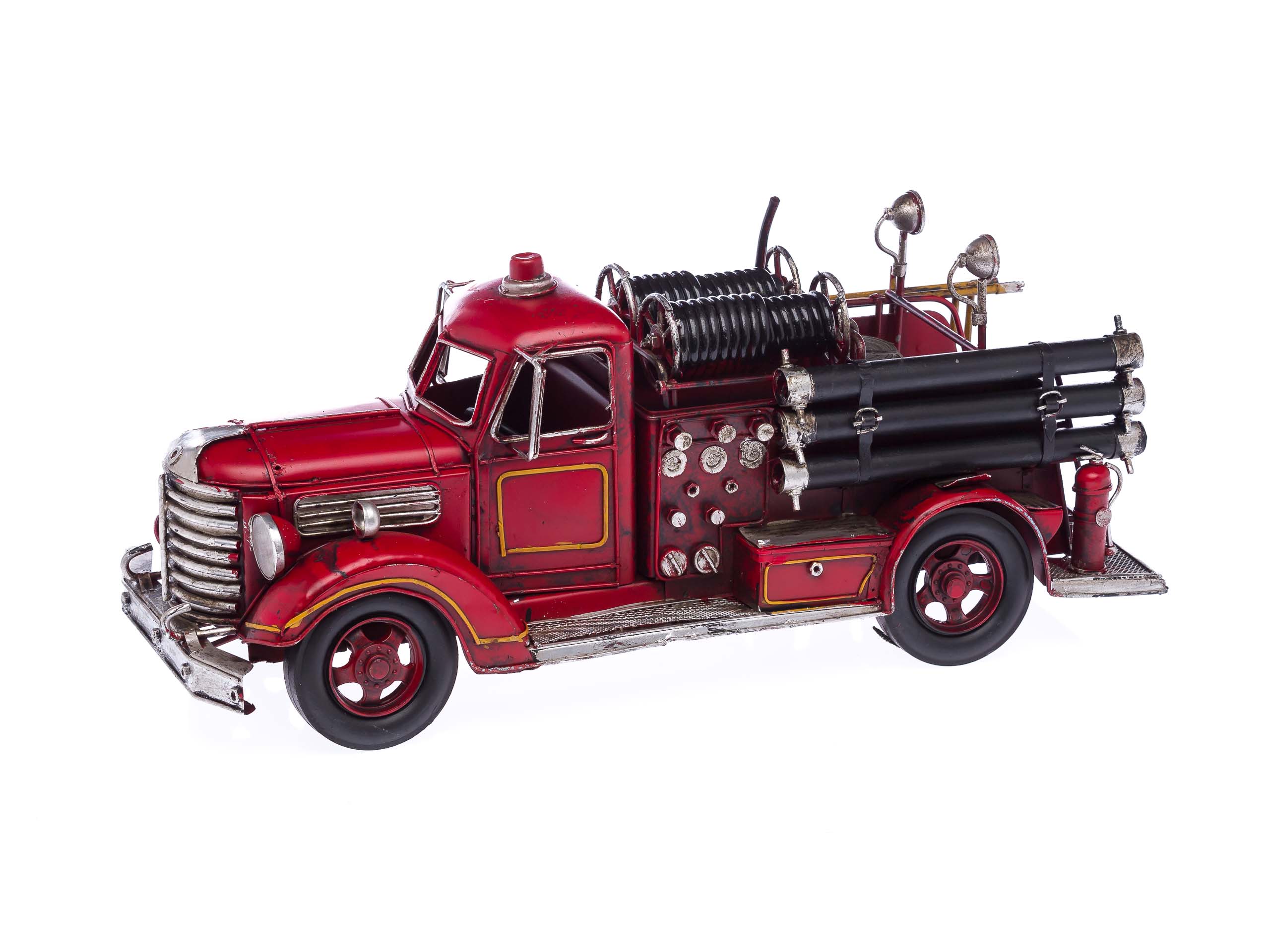 2015-12-10_Auktionshaus_077 Feuerwehrauto Modellfahrzeug Feuerwehr antik Stil 41cm Auto Blech model car